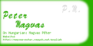 peter magvas business card